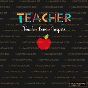 Teacher Apple Clipart Professions - DTF Transfer Design