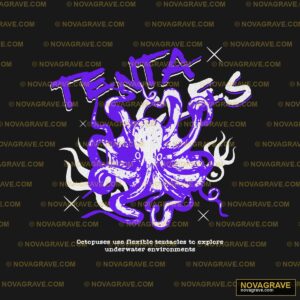 Teta Octopus Mens T Shirt By Tetas Artist Sho Animals Wildlife - DTF Transfer Design