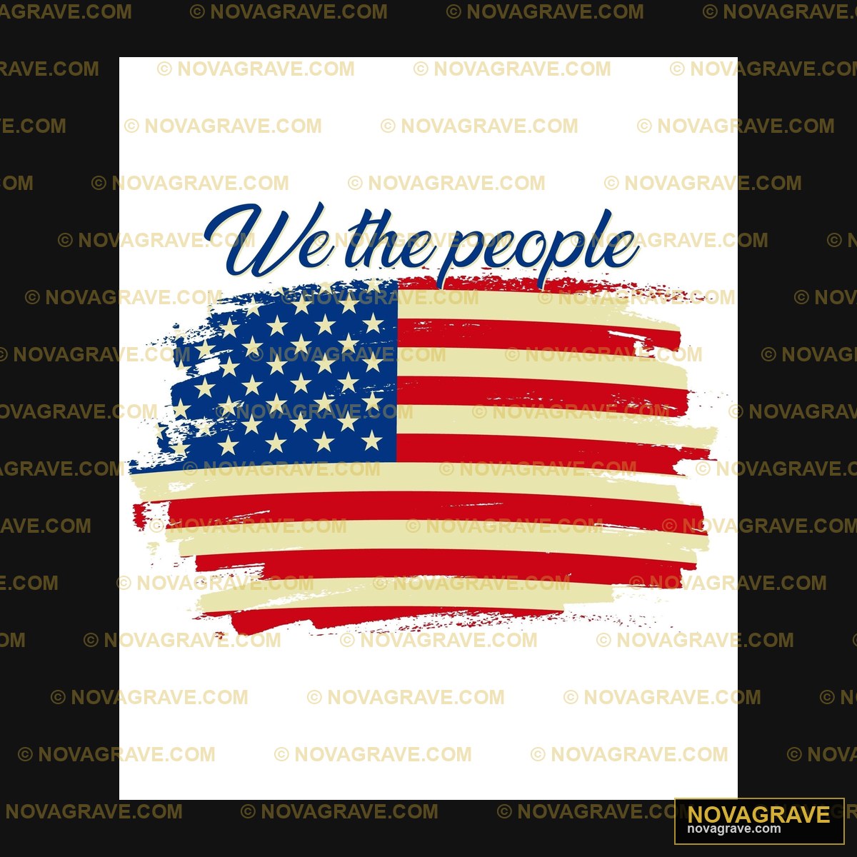 We the People Distressed Flag DTF Design SVG PNG DXF