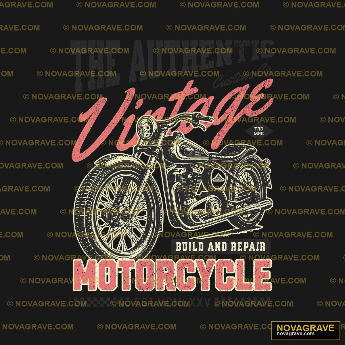 The Authentic Vintage Motorcycle Retro Vintage - DTF Ontwerp