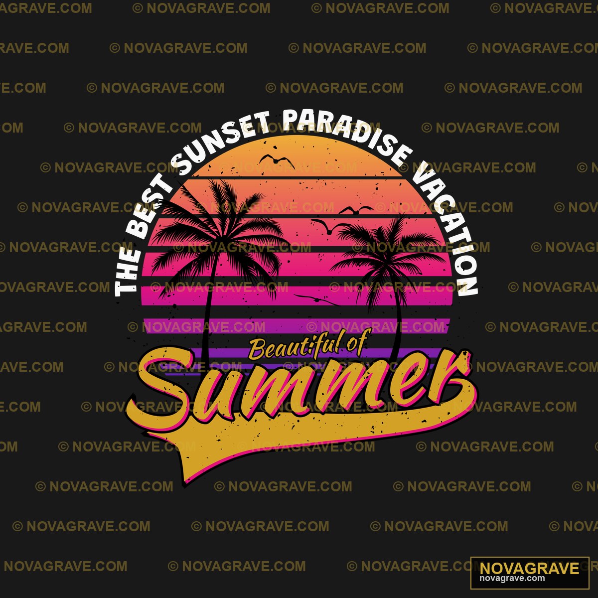 The Best Paradise Vacation Beach Of Summer Animals Wildlife - DTF Transfer Design