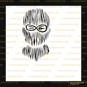 Zebra Stripes Balaclava Mask DTF Design PNG
