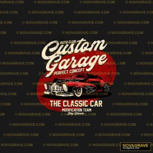 The Classic Car Club Retro Vintage - DTF Ontwerp