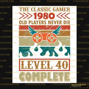 The Classic Game 1980 Poster Retro Vintage - DTF Transfer Design