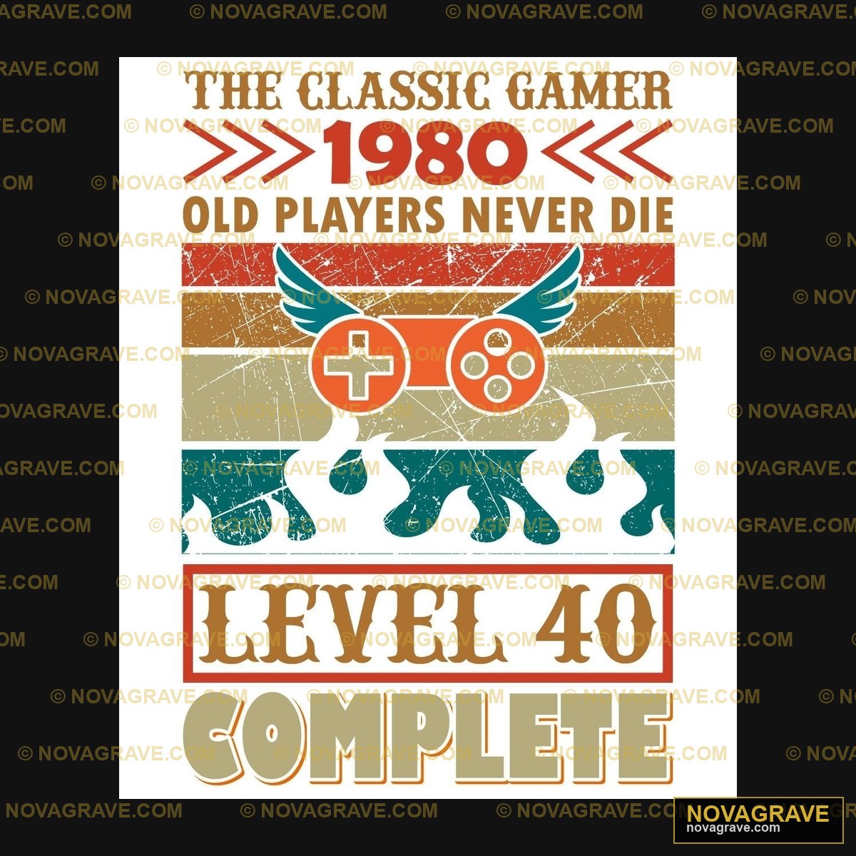 The Classic Game 1980 Poster Retro Vintage - DTF Transfer Design