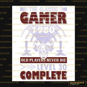 The Classic Gamer Is A Great Gift For Any Gam Retro Vintage - DTF Transfer Design