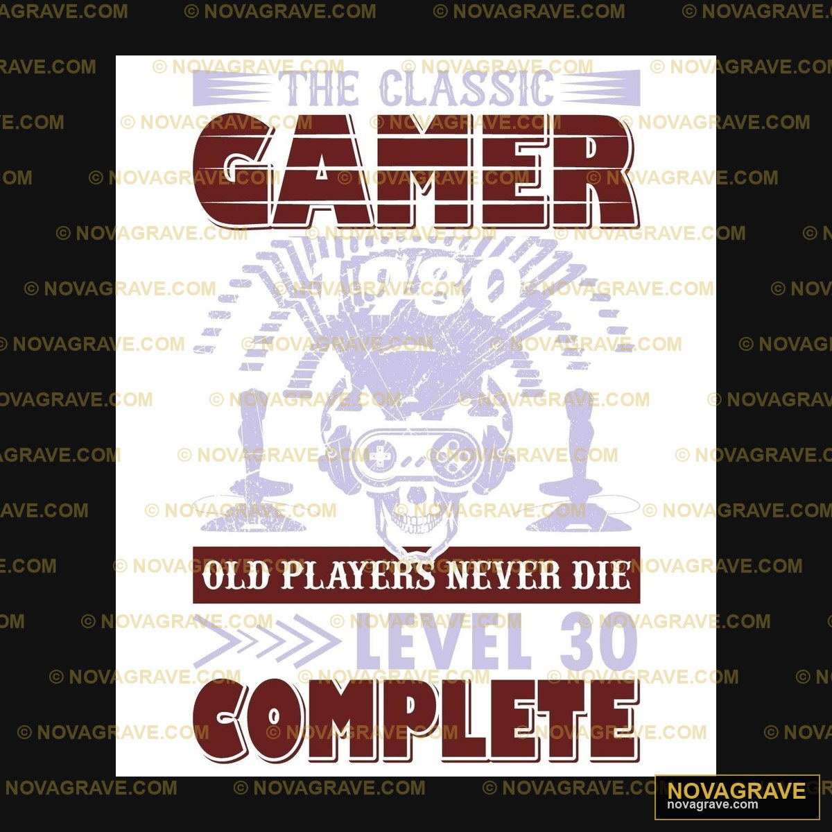 The Classic Gamer Is A Great Gift For Any Gam Retro Vintage - DTF Transfer Design