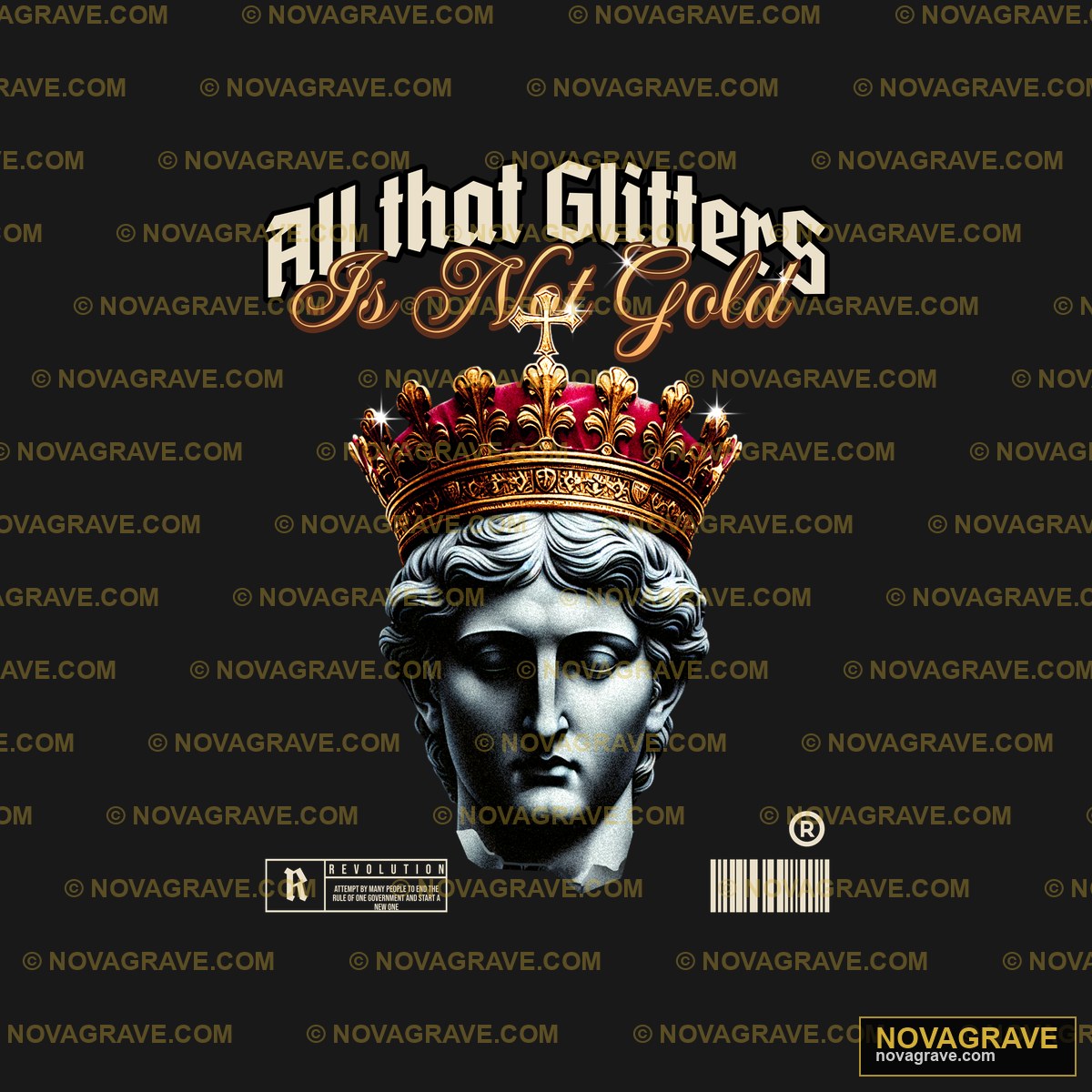 The Cover Of The Album Queen Of Gold Streetwear Urban - DTF Ontwerp