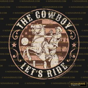 The Cowboy Ride Logo Animals Wildlife - DTF Transfer Design