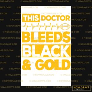 The Doctor Bleeds Black And Gold Streetwear Urban - DTF Ontwerp