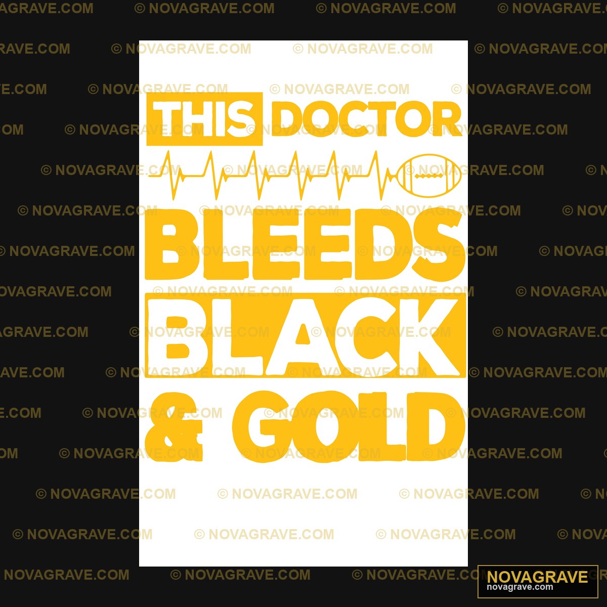 The Doctor Bleeds Black And Gold Streetwear Urban - DTF Ontwerp