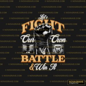 The Fight On Battle Typography Slogans - DTF Transfer Design