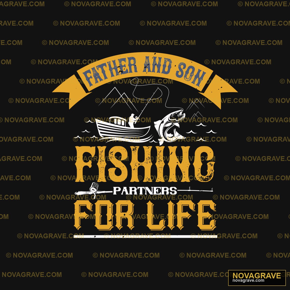 The Fisherman Fishing For Life Logo Animals Wildlife - DTF Ontwerp
