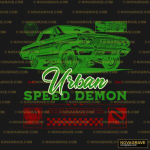The Green Car With The Wordsurban Streetwear Urban - DTF Ontwerp