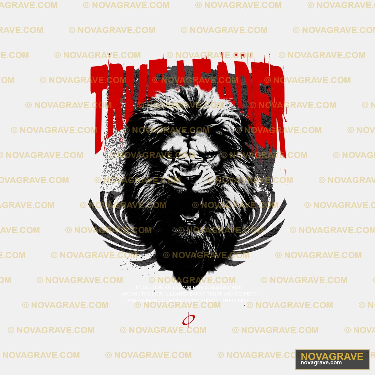 The Lion Logo With The Words The Lion Animals Wildlife - Design DTF