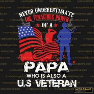 The Logo For Papa Patriotic Military - DTF Transfer Design