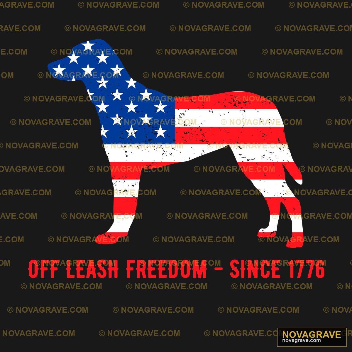The Logo For The American Flag Dog Animals Wildlife - DTF Ontwerp