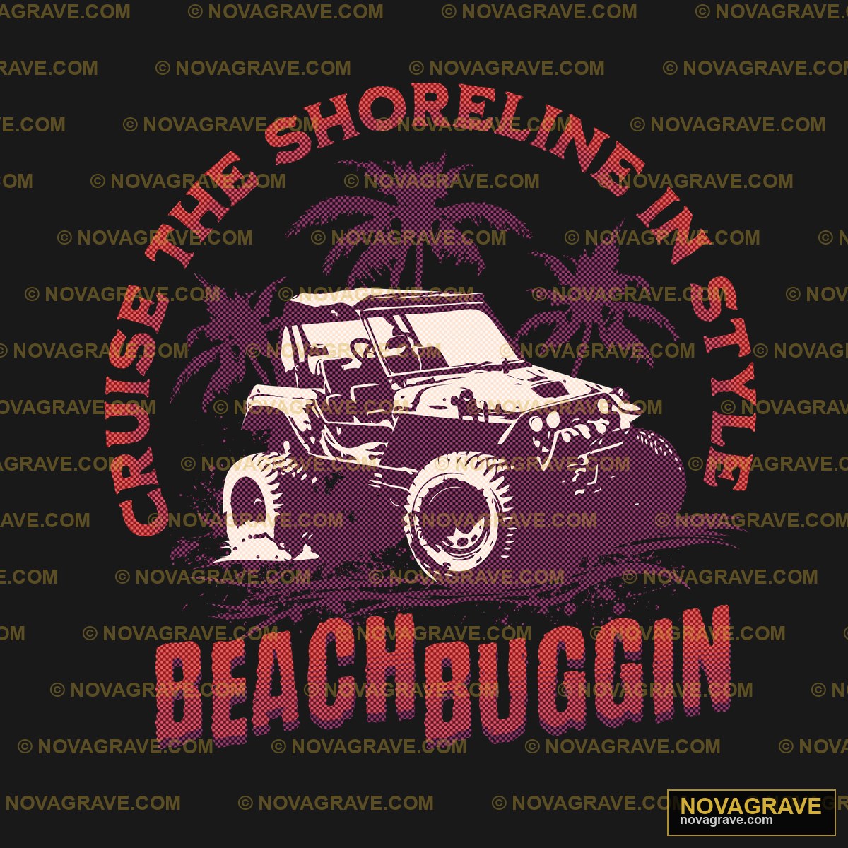 The Logo For The Beach Bug Nature Botanical - DTF Transfer Design