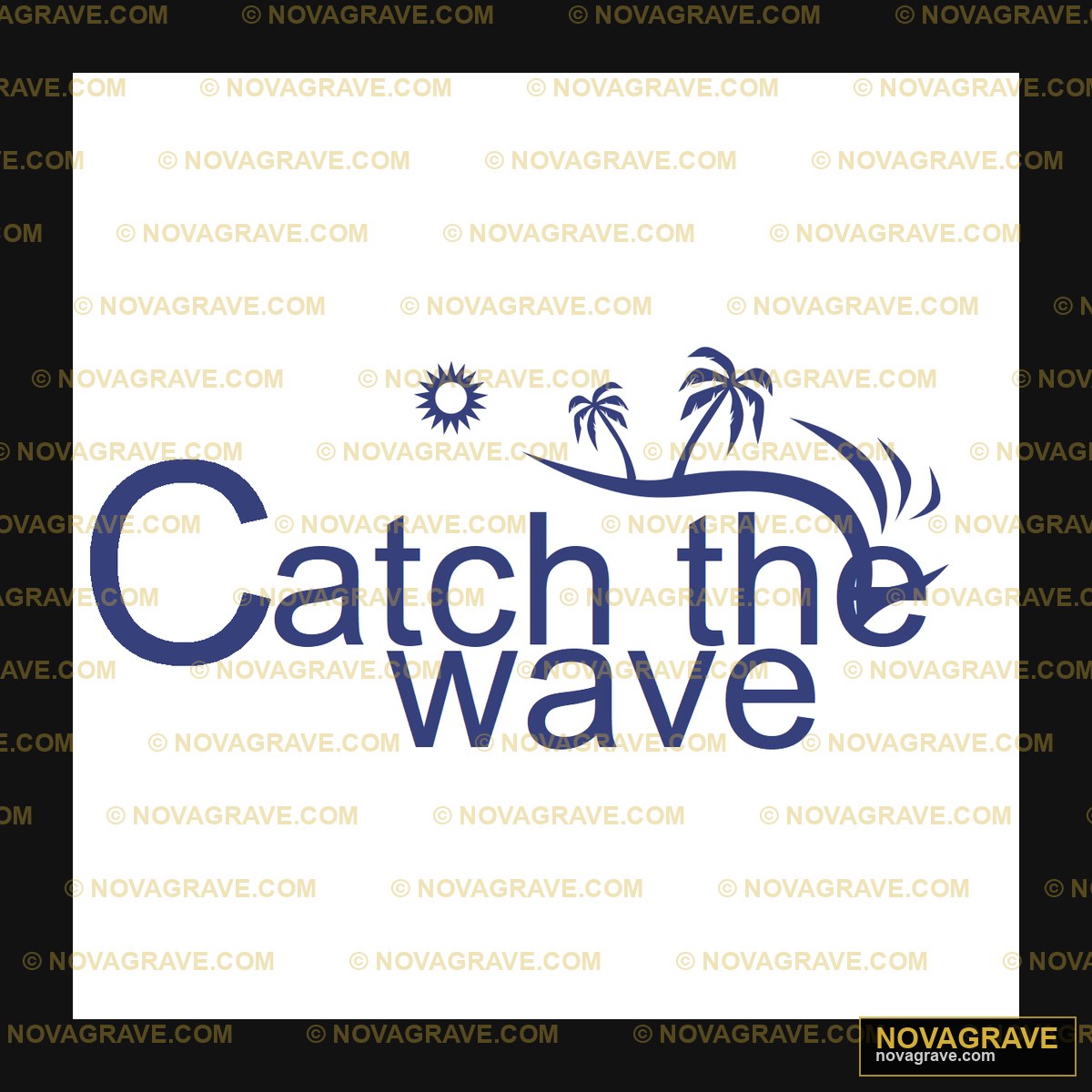 The Logo For The Catch The Wave Animals Wildlife - DTF Transfer Design