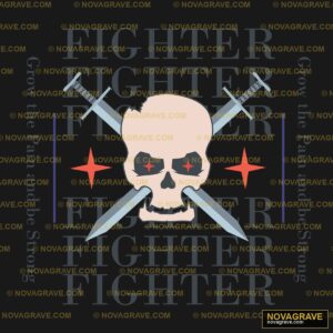 Skull Crossed Swords Star DTF Design PNG SVG DXF