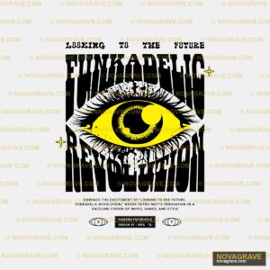 Funkadelic Eye Looking to Future DTF Design PNG SVG DXF