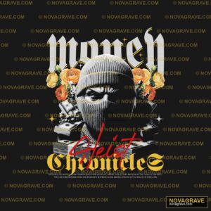 Heist Chronicle Masked Man Money DTF Design PNG SVG DXF