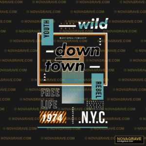 The Logo For The New York Town Typography Slogans - Design DTF