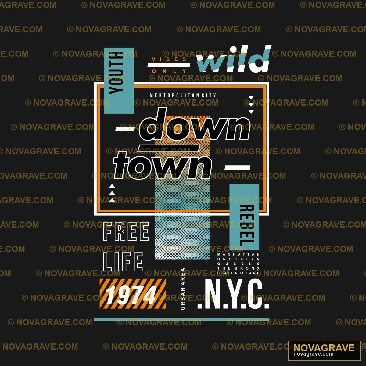 The Logo For The New York Town Typography Slogans - Design DTF