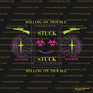 The Logo For The Rolling On Trouble Sticker Other Designs - Design DTF