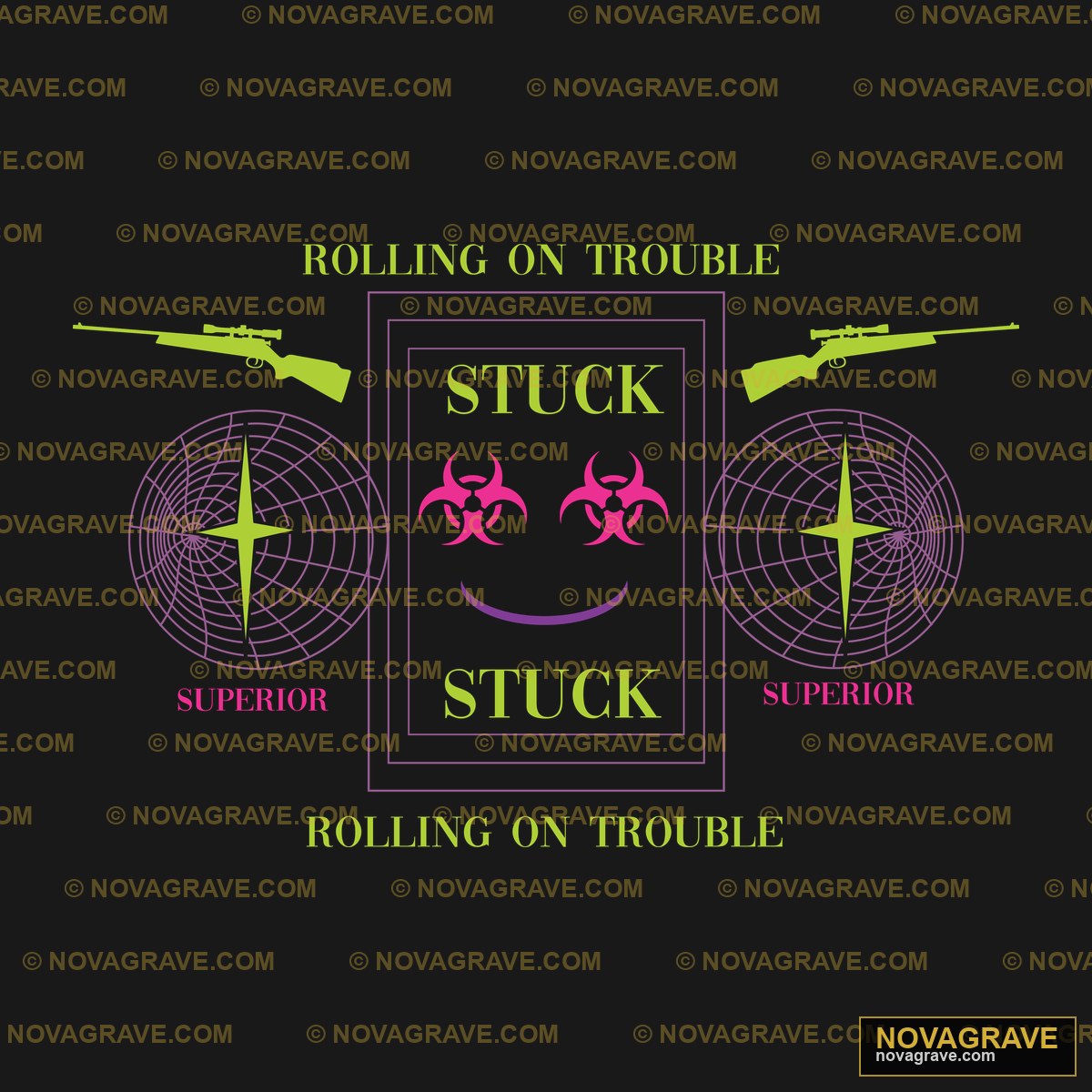 The Logo For The Rolling On Trouble Sticker Other Designs - DTF Ontwerp
