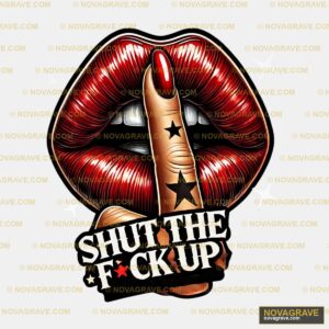 The Logo For The Show With A Red Lipstick And Other Designs - DTF Transfer Design