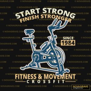 The Logo For The Start Strong Fitness And Mov Sports Fitness - Design DTF