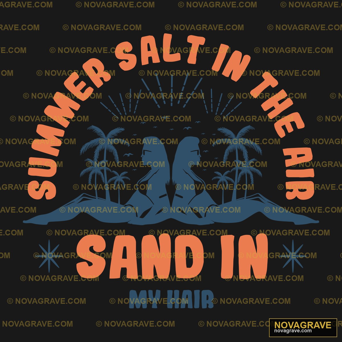 The Logo For The Summertime Sandin My Hair Other Designs - Design DTF
