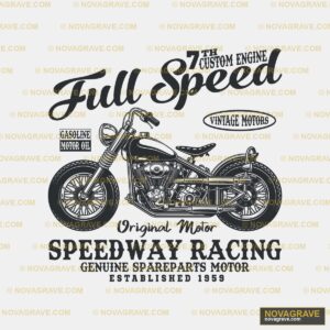 The Motorcycle Shop Logo Typography Slogans - DTF Transfer Design