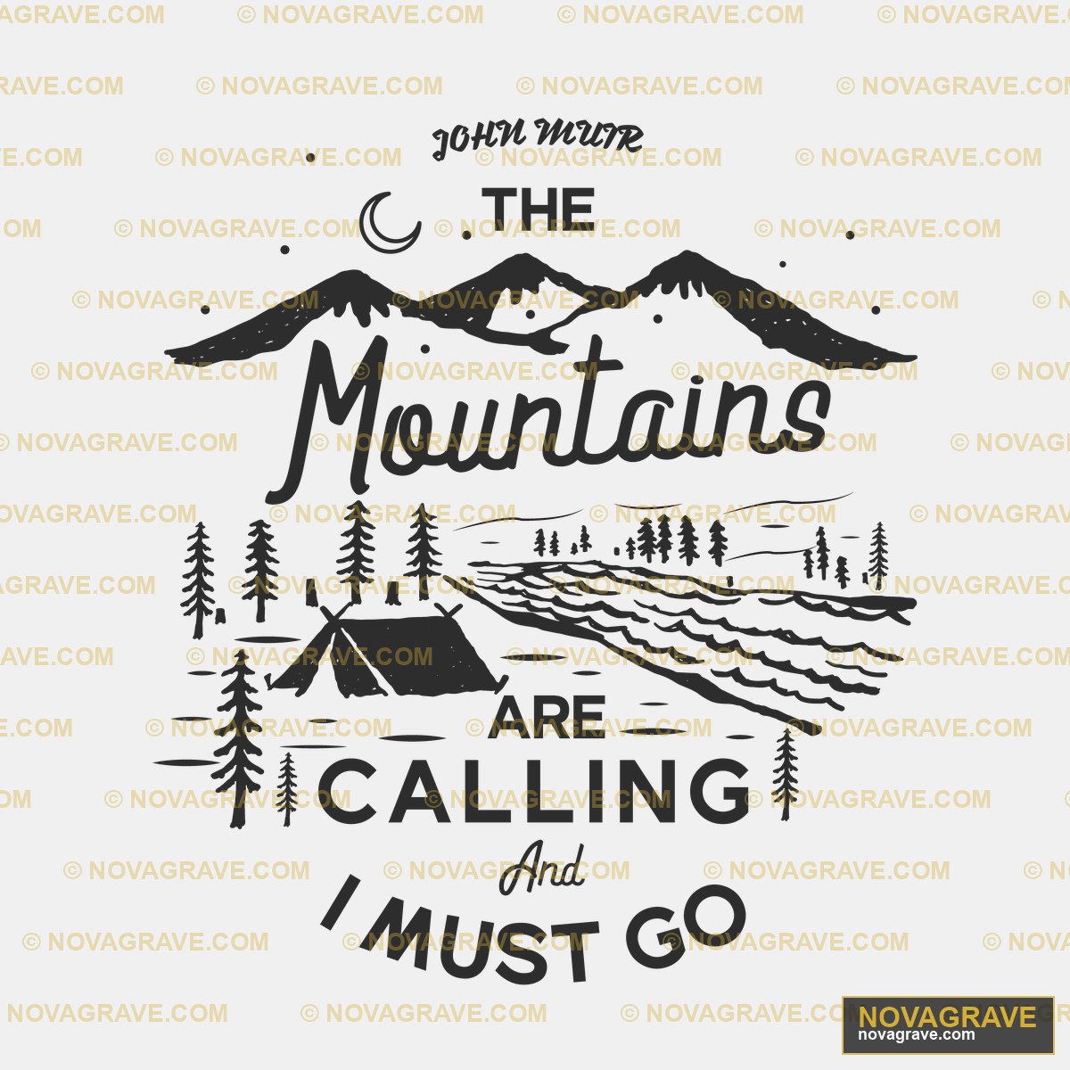The Mountains Are Calling The Mists Nature Botanical - DTF Transfer Design