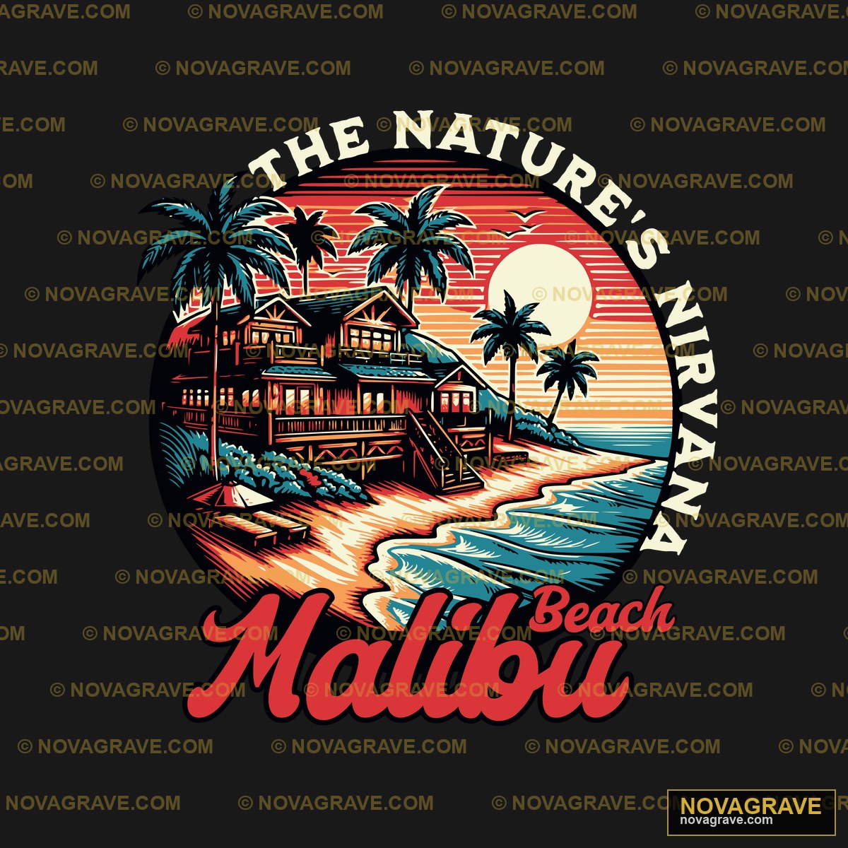 The Nature Of Malibu Nature Botanical - DTF Transfer Design