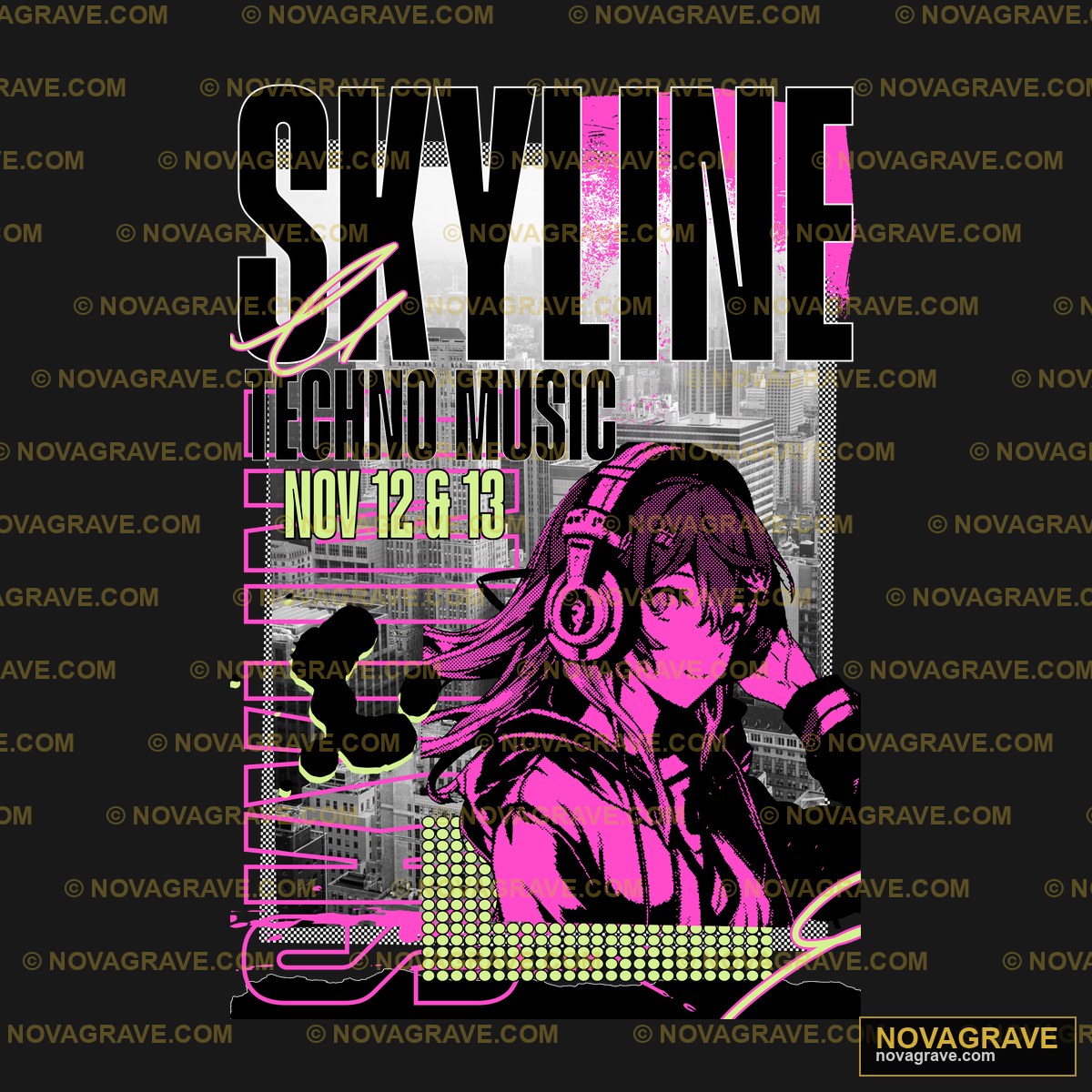 The Poster For Skyline Musics Upcoming Album Music Culture - DTF Ontwerp