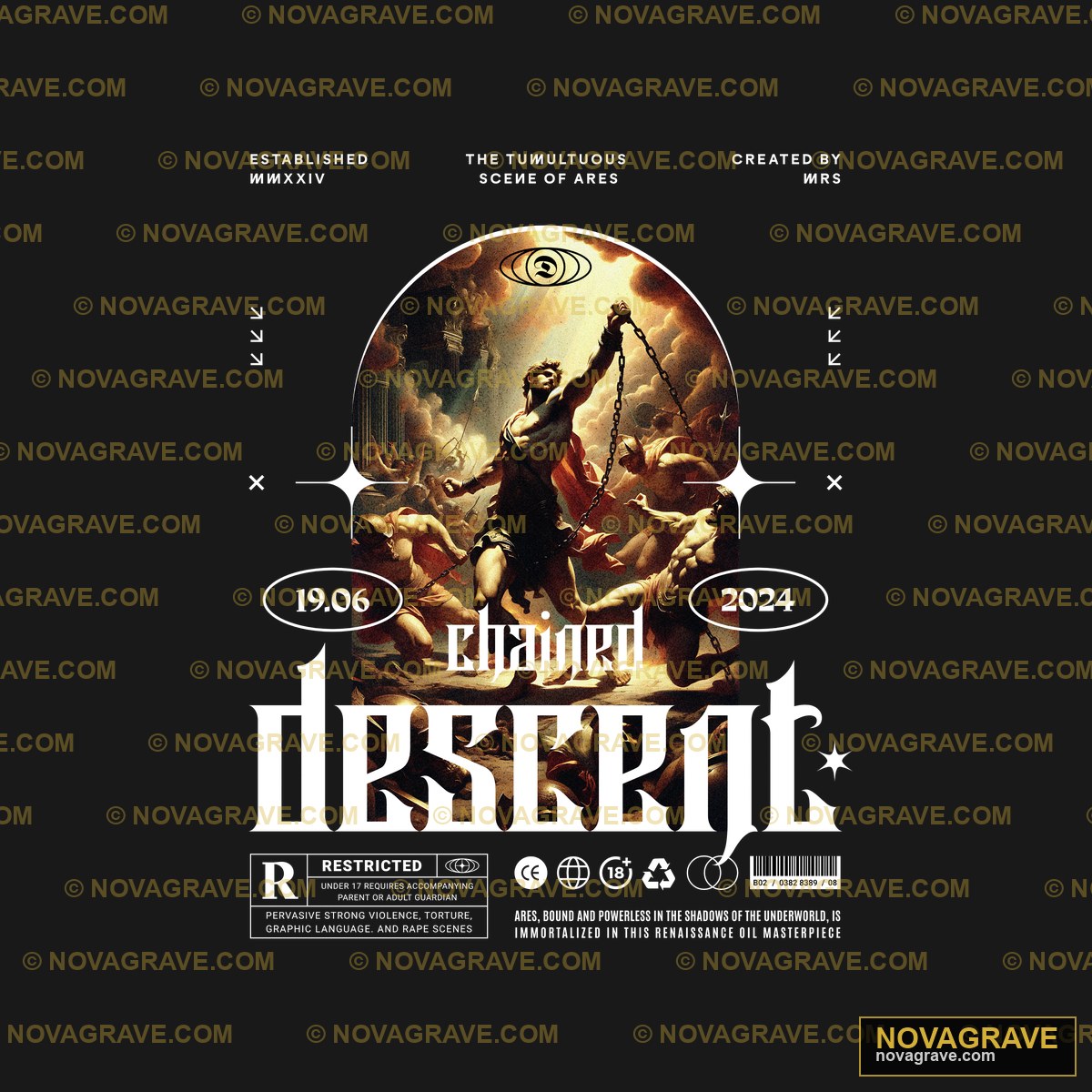 Chained Desert Renaissance Art DTF Design PNG SVG DXF