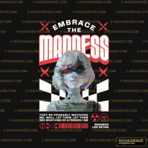 Embrace the Madness Glitch Anime DTF Design PNG SVG DXF