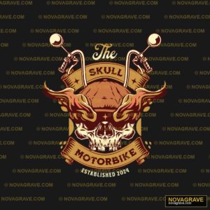 The Skull Motorcycle Logo Streetwear Urban - DTF Transfer Design