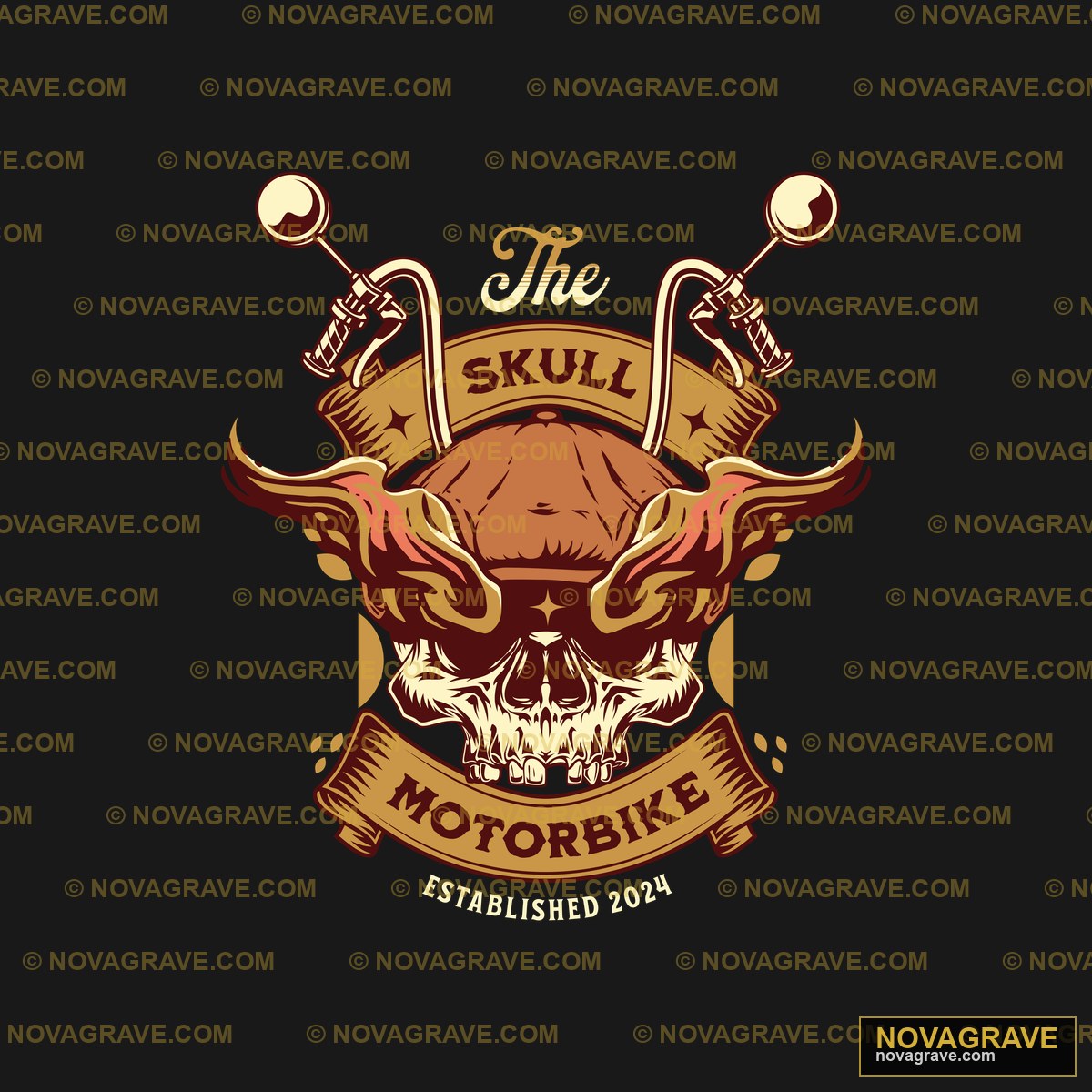 The Skull Motorcycle Logo Streetwear Urban - DTF Transfer Design