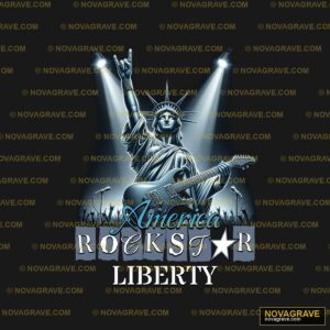 The Statue Of Liberty With The Words Rock Cit Patriotic Military - Design DTF