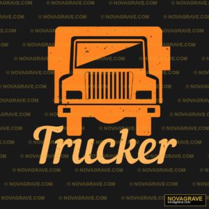 Orange Trucker DTF Design SVG PNG DXF - Profession Graphic