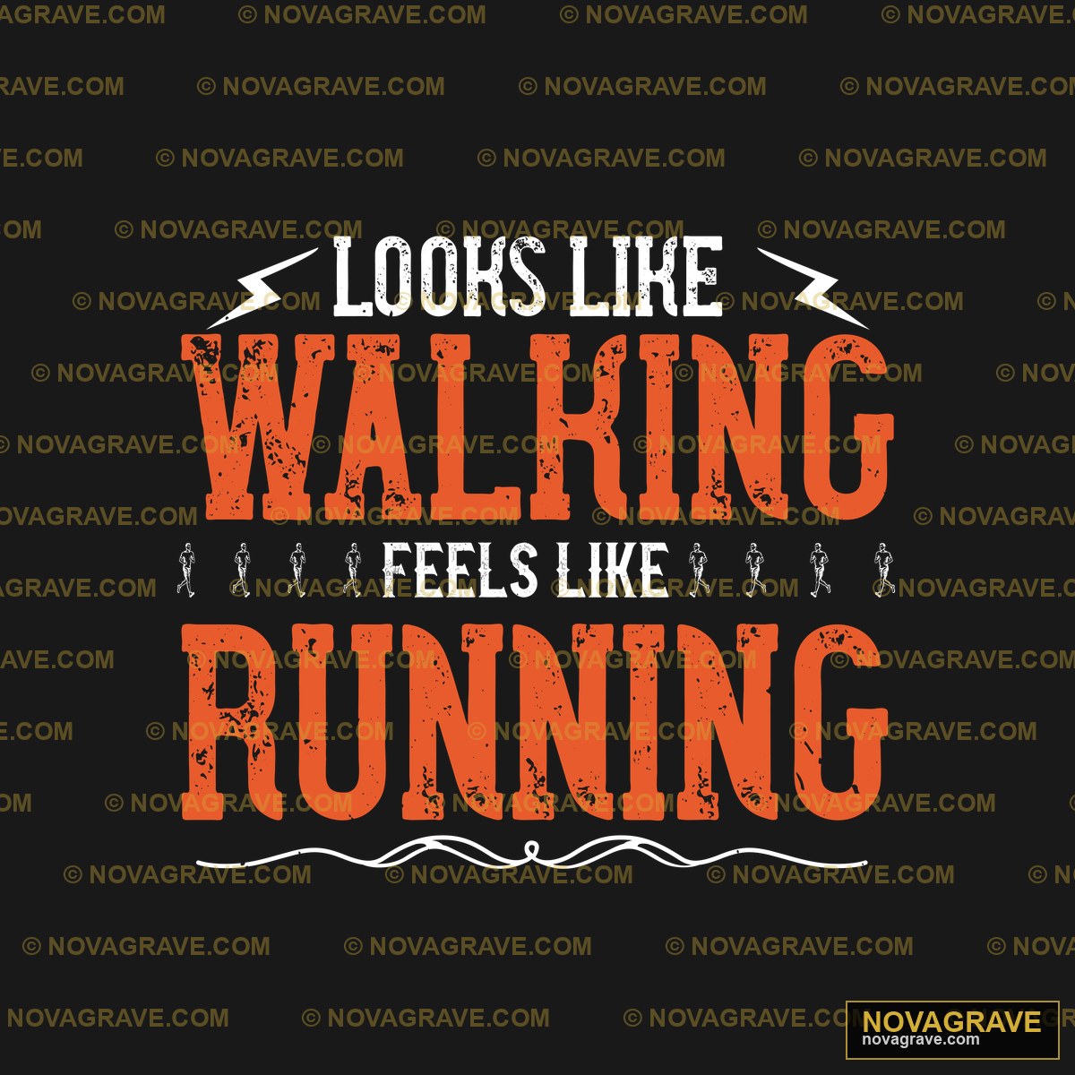 The Walking For Running Logo Other Designs - DTF Transfer Design