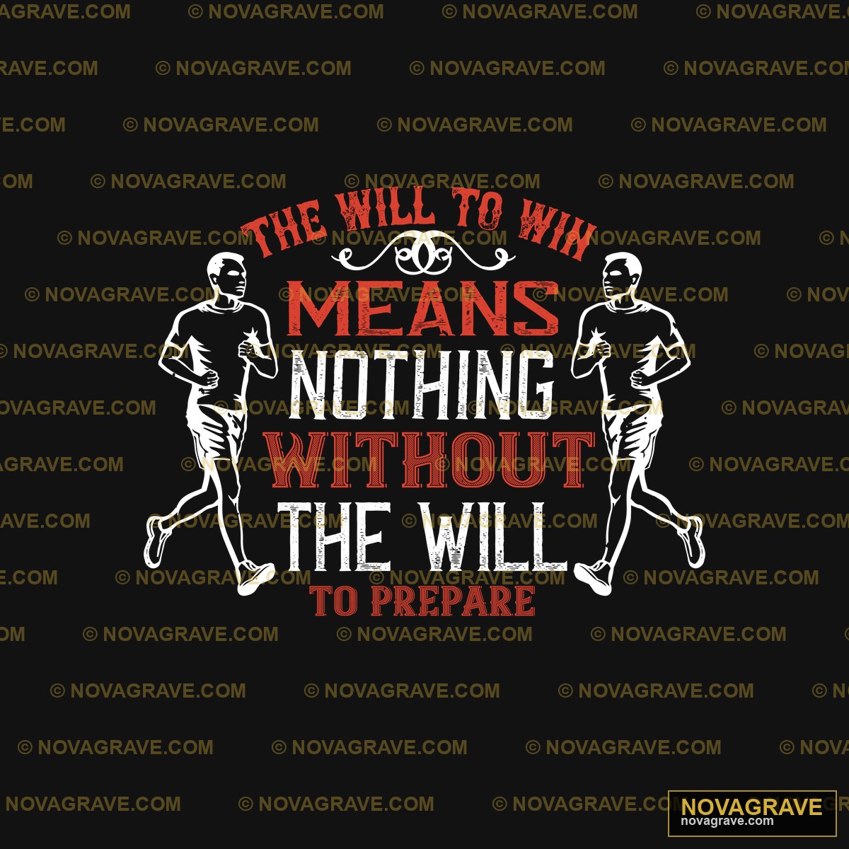 Runner Motivation DTF Design SVG PNG DXF | Will to Win