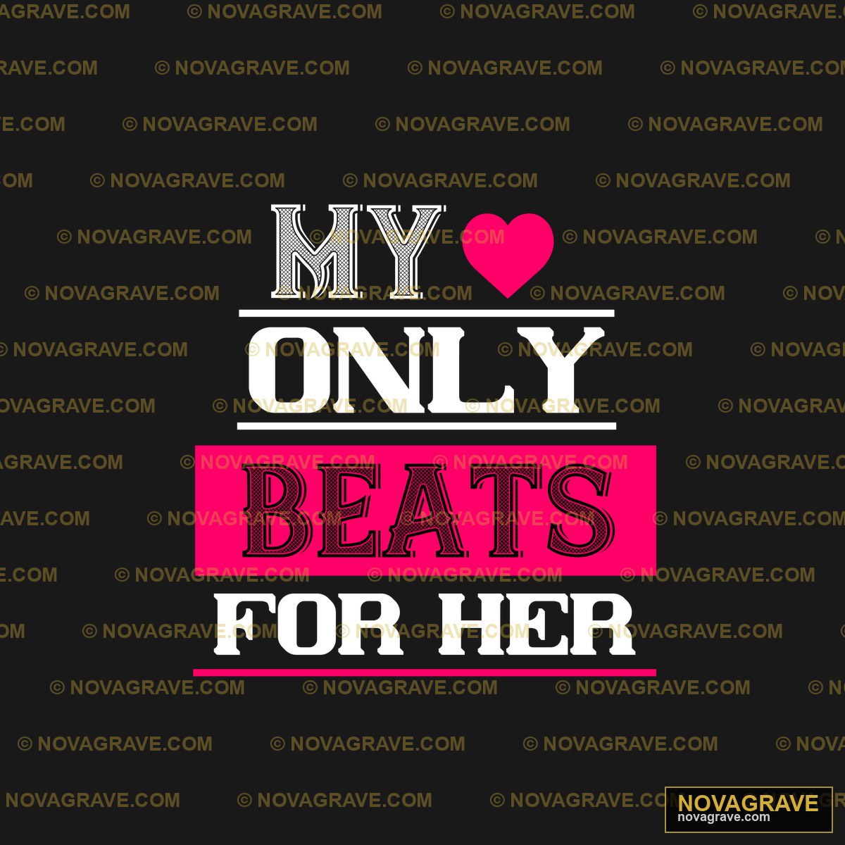 The Word Beats With A Heart In The Middle Seasonal Holiday - DTF Transfer Design
