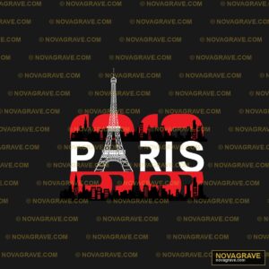 The Word London In Red And White With A Silho Other Designs - DTF Transfer Design