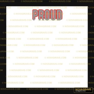The Word Proud Is Shown In Red On A Black Bac Other Designs - DTF Ontwerp