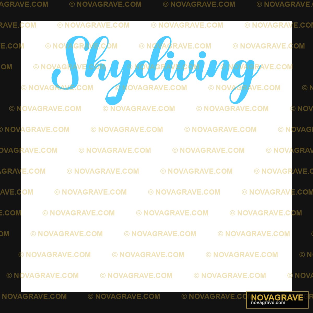 The Word Skying In Blue Ink On A Black Backgr Other Designs DTF Design