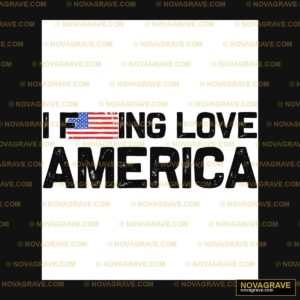 The Words I Love Americaare Printed On A Whit Seasonal Holiday - DTF Transfer Design